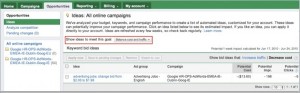 Google Adds a new feature, "Goals," to the Opportunities Tab