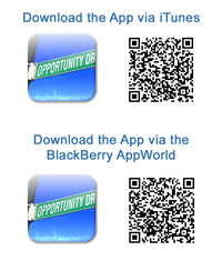 QR Code for the Opportunity Drive iPhone & BlackBerry App