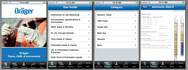 Drager Heat Balance iPhone Application Drager Safety - Gas Detection iPhone Application