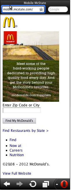 McDonald's Mobile Website Seven Mobile App Mistakes